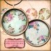 Floral Circles 1 inch circles, digital collage sheet, Vintage shabby chic style for pendants, magnets, scrapping, craft supply.