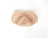 Vintage Cream Beaded Coin Purse