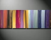 Acrylic Painting - ABSTRACT Paintings on canvas Fuchsia Gold 64 Inch HUGE Modern Original Wall Art By Orit Baron