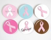 Breast Cancer Support, Breast Cancer Pin Backs, Breast Cancer Magnets Flatbacks pin back pins