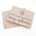 Hipster Love Greeting Card . Modern Handwritten Calligraphy . I Love You More Than My iPhone . Light Brown Kraft . Single