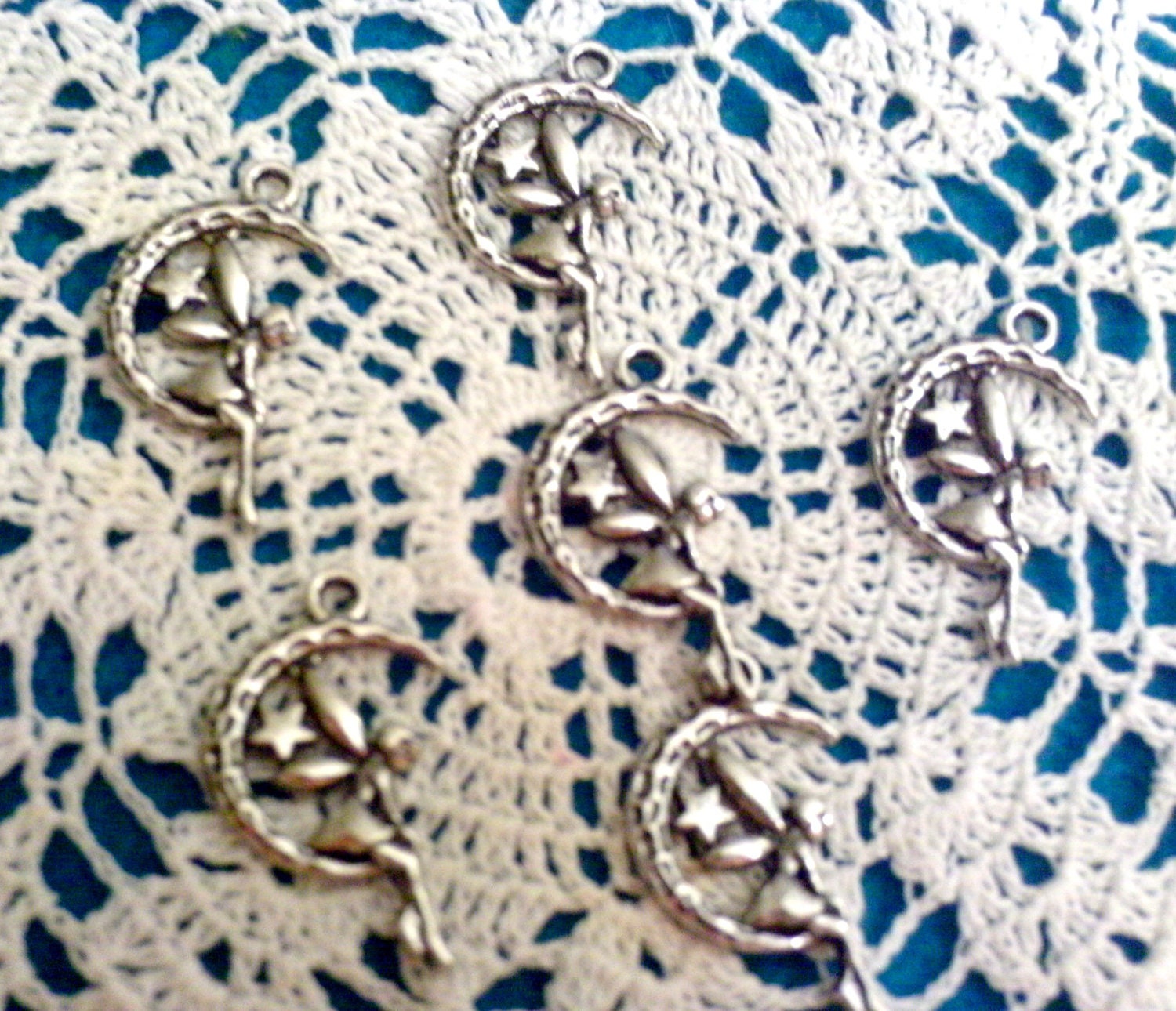 Fairy Moon Charms (6 pack) LOW SHIPPING