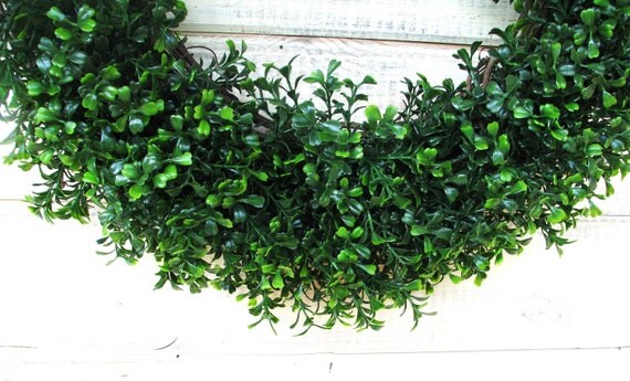 BURLAP BOXWOOD-Large Grapevine Door Wreath-Artificial Boxwood Wreath-Scented Apple Cinnamon-Choose Scent