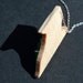 Green Sea Glass--Fossil Mammoth Ivory Pendant-- Elephant Ear Scrimshaw