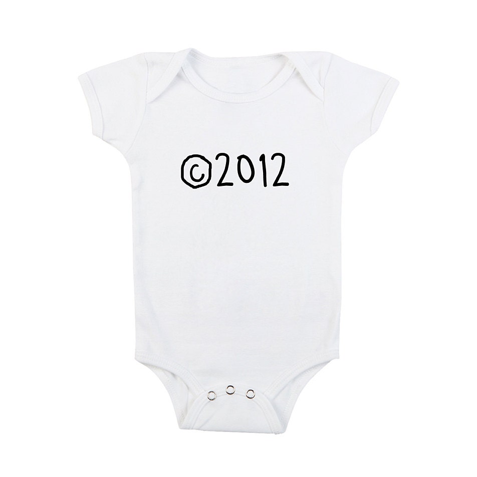 Children's Baby Clothing COPYRIGHT 2012  White Infant Bodysuit (4 Colors) (cchb)