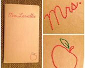 Personalized TEACHER Embroidered Notebook