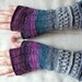 Fingerless Gloves Mittens wrist warmers Violet Purple Blue Burgundy Green Gray Dove, knit