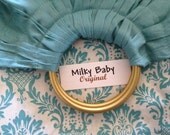 baby ring sling toddler  CALM mint base damask  tail  or choose any solid color very lightweight