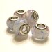 5 Pandora Style, Blue, Pink & White Glass Charm Beads