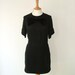 Vintage reworked black LBD dress beaded with large velvet bow evening original 40s dress