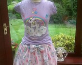 Fairy Kei Cinnamoroll Skirt and matching bow Size UK 6-10 made to order