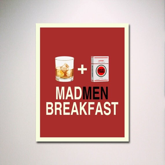 MadMen Typography Art / 16" x 20" Poster Print