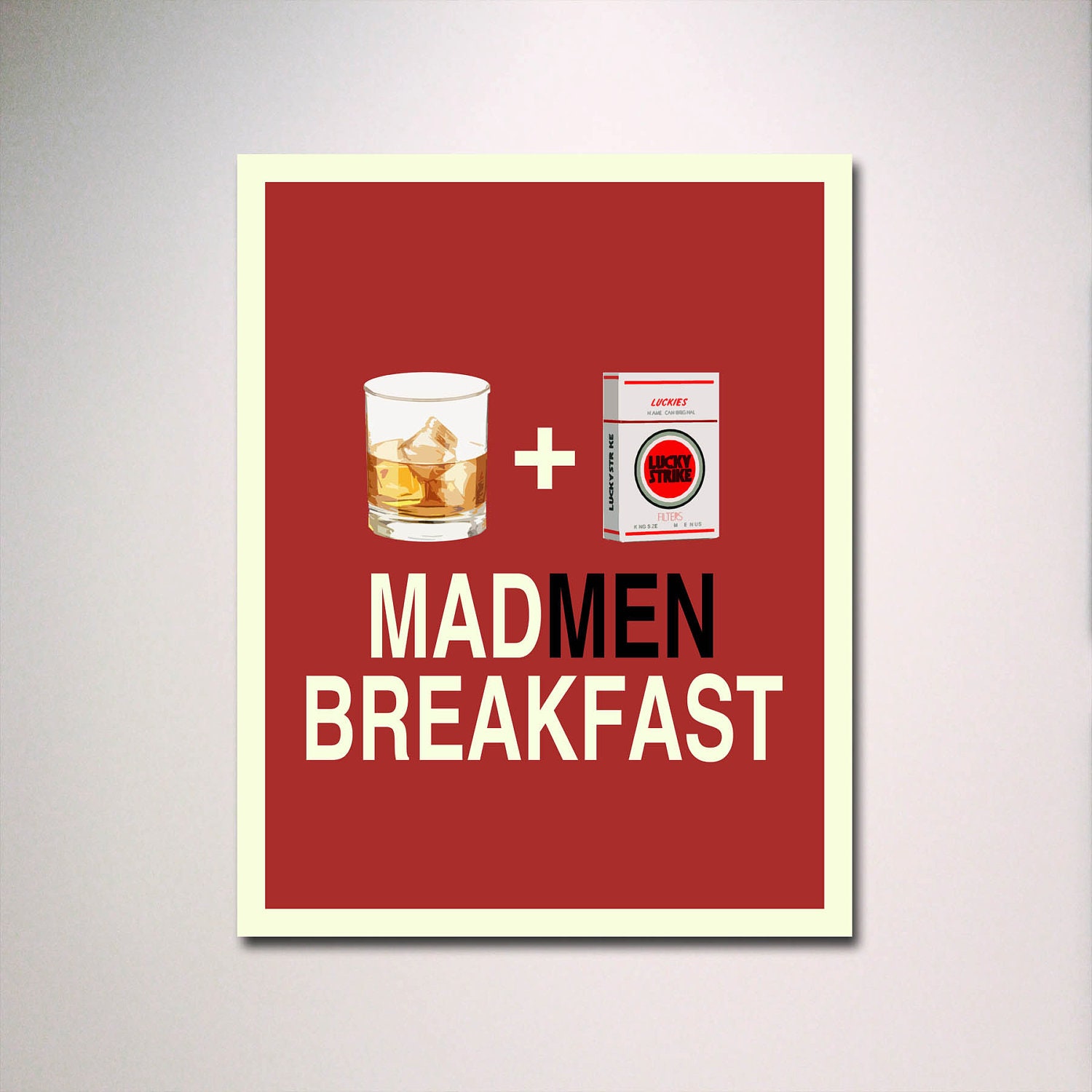 MadMen Typography Art / 16" x 20" Poster Print