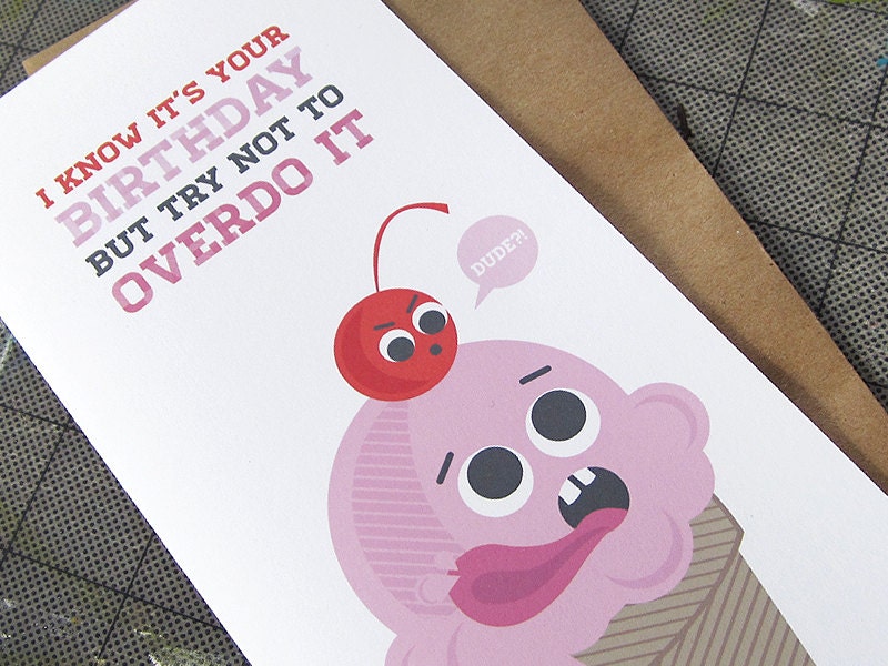 Funny Ice Cream Birthday Card