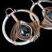 Wire Wrapped Jewelry - Seraphinite Earrings Wire Wrapped Hoops or Pendant with Sterling Silver and Oxidized Copper