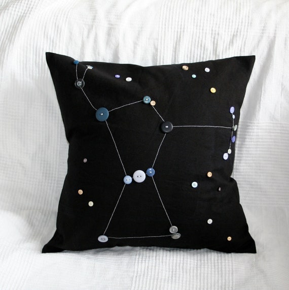 Orion constellation pillowcase -- 16" x 16" -- one of a kind
