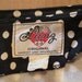 POLKA DOT PINUP sexy wiggle pencil skirt - black white - rockabilly mod - Lanz 25-waist 0 xs