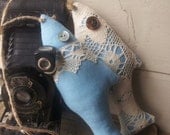 Blue vintage fish decoration