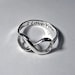 Infinity ring, Best Friend Ring, Sisters Ring, couples ring, custom message sterling silver engraved I LOVE YOU