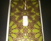Handmade Paper Light Switch plate, single light, Hipster Houseware, Housewarming gift
