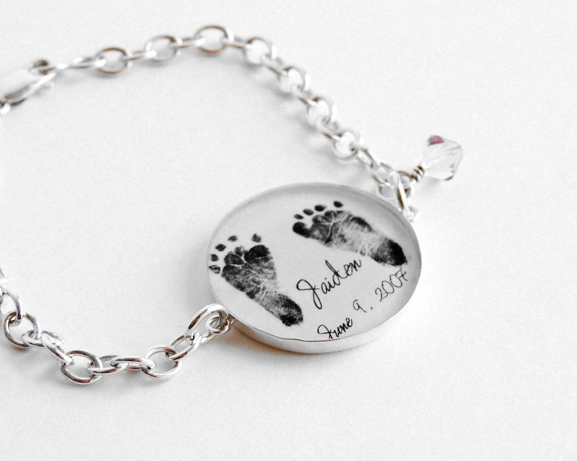 Sterling Silver Mother's BraceletYour Baby's by Metamorphosis07