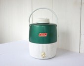 Vintage Coleman Cooler, Water Cooler, Thermos, Picnic Water Cooler, Sports, Football, Vintage Camping, Fall, Green
