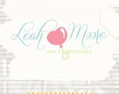 Cute premade business logo pre made logo text logo with a heart balloon photography branding and watermark