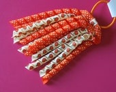 Ponytail Holder - Orange and Ivory Pumpkin