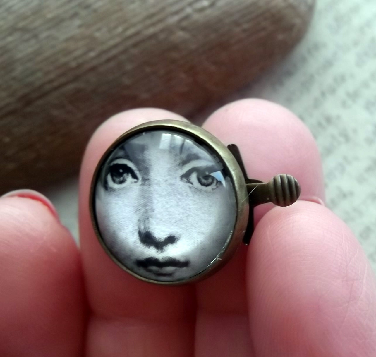 Face Clasp, Box Clasp,Fornesetti