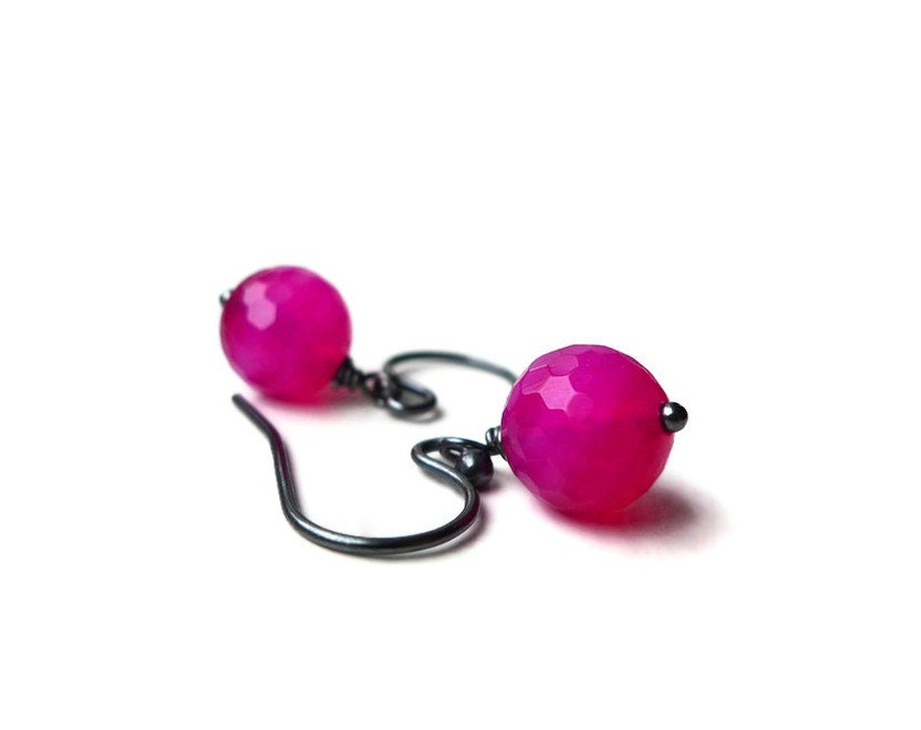 Neon Earrings - Hot Pink Jewelry Bright Fashion Statement