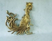 Syroco Wood Rooster Wall Hanging - Hollywood Regency Syroco