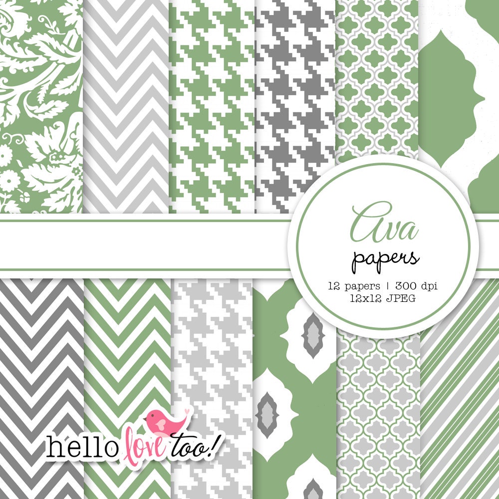 INSTANT DOWNLOAD Ava digital paper set