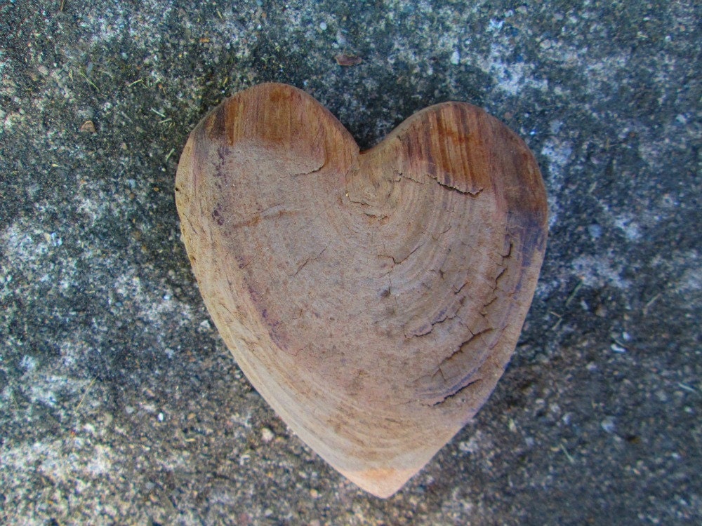 Knotted Driftwood Heart Shape Cut Out Original One of a Kind Wood Heart