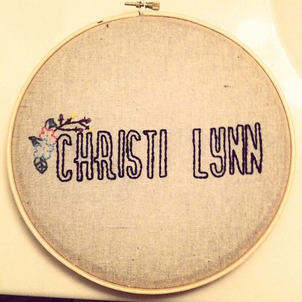 Custom Blog/Shop Header 8in Embroidered Art