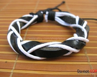 Adjustable leather Cotton Rope Woven Bracelets mens bracelet cool bracelet jewelry bracelet bangle bracelet  cuff bracelet 1119S