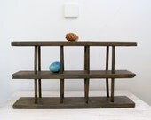 Rustic wood Shelving Unit, heavy brown wood Shelves, Cottage chic Kitchen display, Farmhouse living room decoration