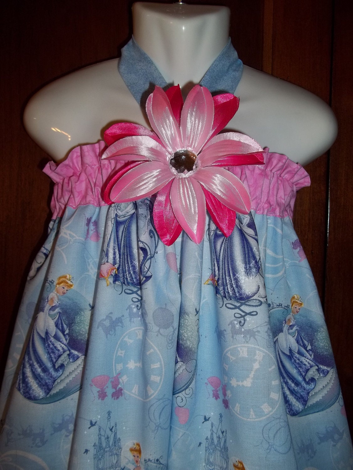 Disney outfit Cinderella dress Princess Birthday Party Bow baby girl Halter pink bow available size 3 6 9 12 18m 2t 3t 4t 5 6 7 8