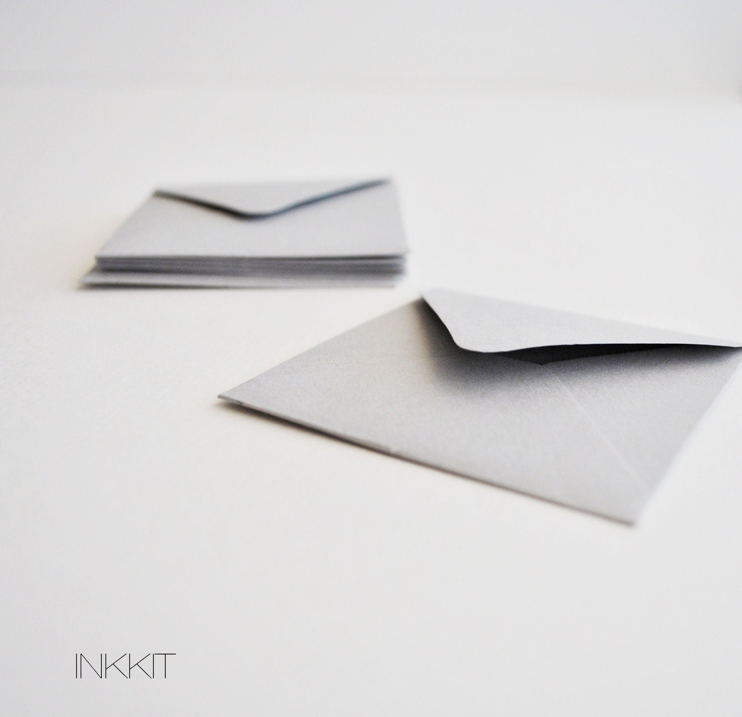 itty gray cloud square envelopes (10 envelopes)
