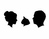3 Custom Silhouettes - Digital Files Only