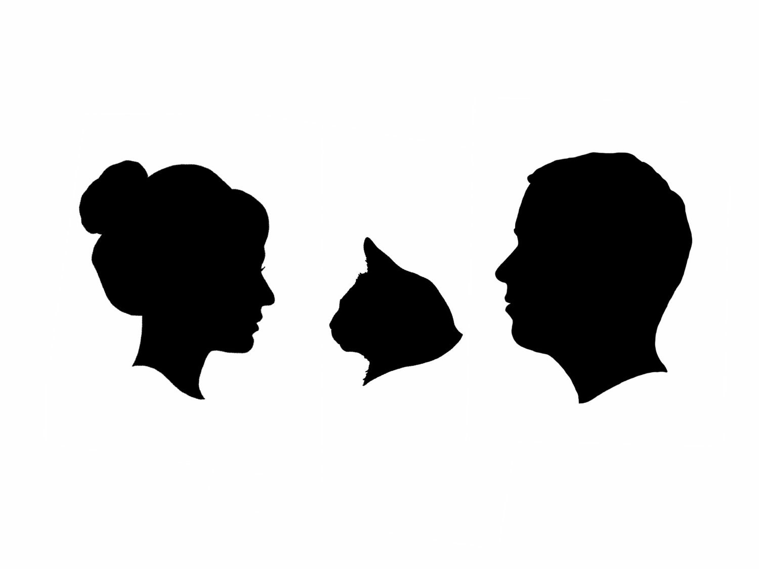3 Custom Silhouettes - Digital Files Only
