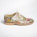 flowered patter pattent leather impressionism oxford - FREE WORLDWIDE SHIPPING