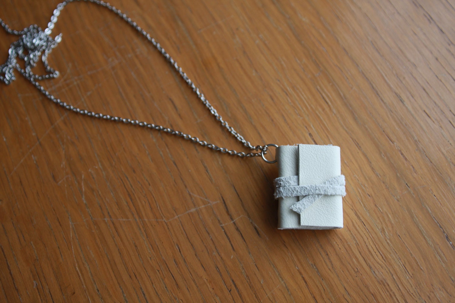 Unique Mini book necklace with poem - This lunar beauty