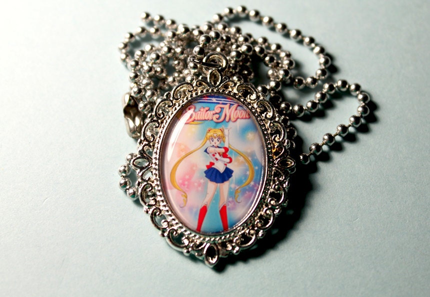 Sailor Moon Anime Manga Cameo Pendant Necklace