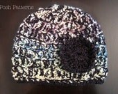 Crochet Hat PATTERN - Easy Flapper Beanie With Flower Crochet Pattern - Instant Download PDF 113 - Newborn to Adult - Photo Prop Pattern