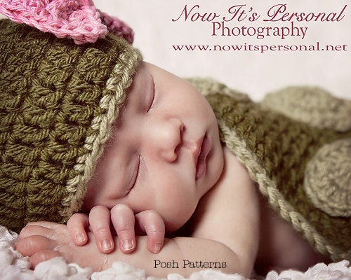 Crochet PATTERN -Newborn Hat and Shell Little Turtle Photo Prop Set Pattern - Instant Download PDF 160 - Photography Prop Pattern
