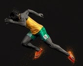 Usain Bolt Art Giclee Print -A3