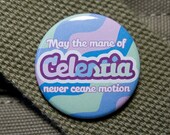 Celestia's mane button badge for brony / pegasister