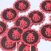 Ladybug Cupcake Toppers- Baby Shower, Bridal Shower, Birthday Party
