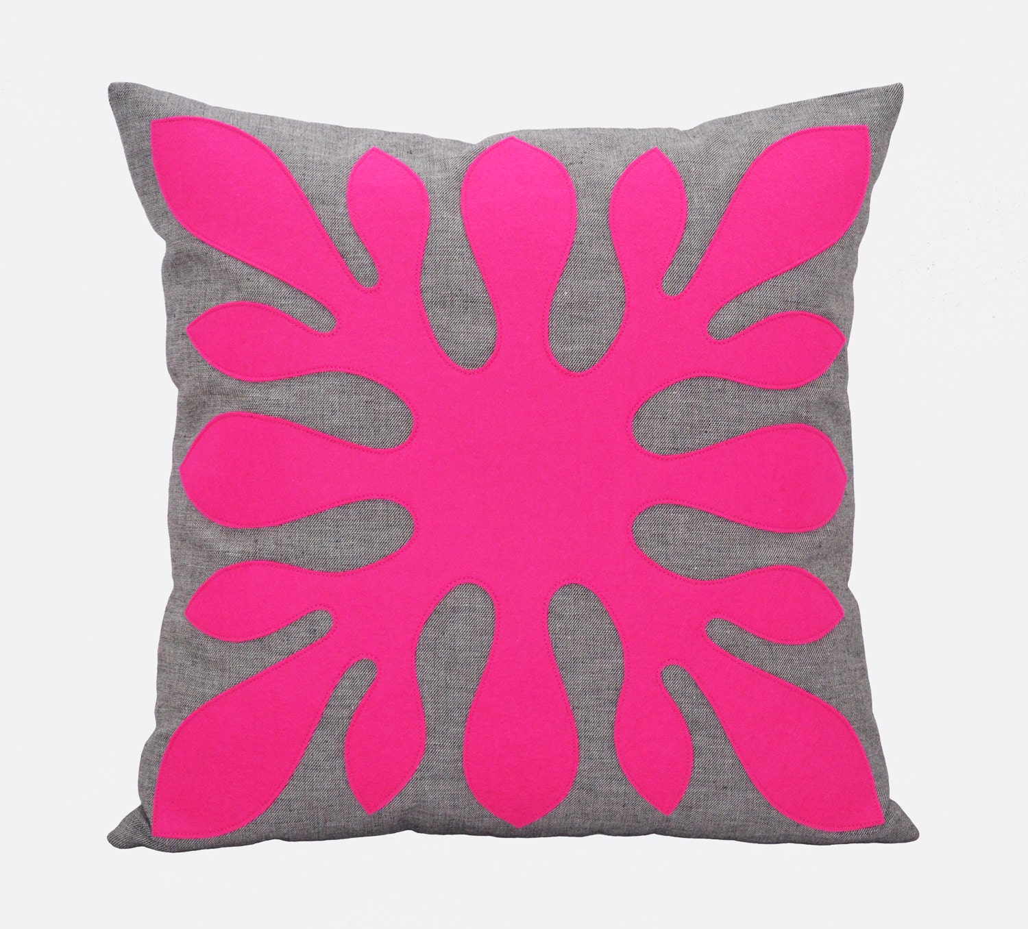 Bright Throw Pillow, Neon Pink Pillow Cover, Decorative Pillow Pink, Neon cushion, Aloha, 18x18, Hawaiian Pillow, Contemporary Pillow