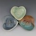 Heart Dishes - wedding favor - spoon rest - teabag rest - jewelry holder